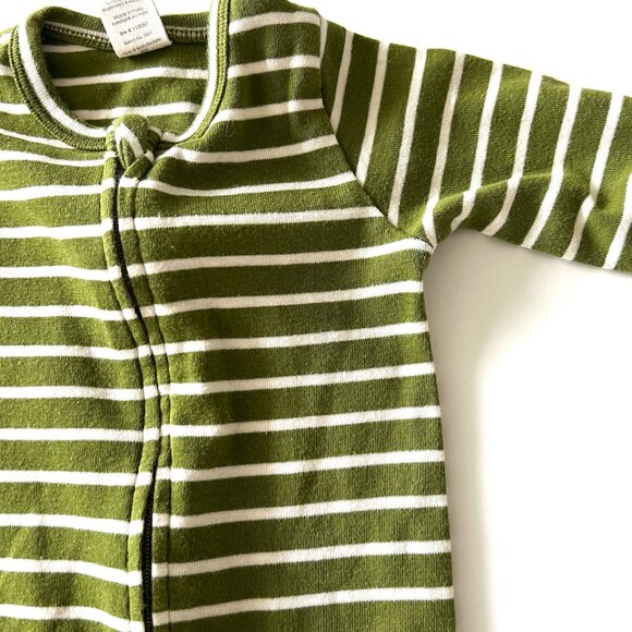 Kate Quinn Long Sleeve Zipper Footie Pajamas Organic Cotton 3-6m - Picture 3 of 4